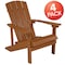 Flash Furniture Teak Poly Resin Adirondack Chair 4PK 4-JJ-C14501-TEAK-GG - alternate 9